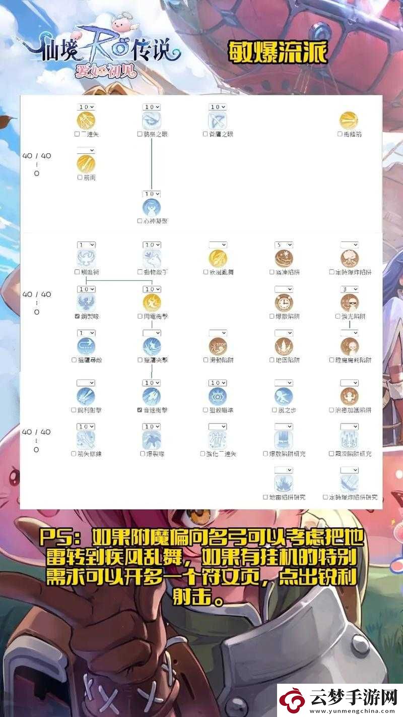 仙境傳說RO手游神射手技能加點(diǎn)攻略