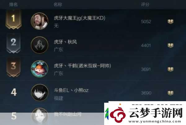 LOL高端局里的那些騷氣名字