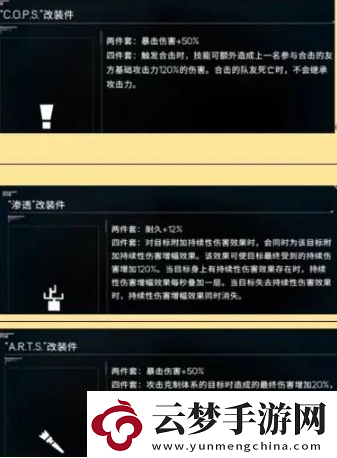 硬核機甲啟示金配件圖鑒