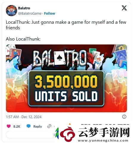 小丑牌全球所有平臺(tái)銷量達(dá)350萬份