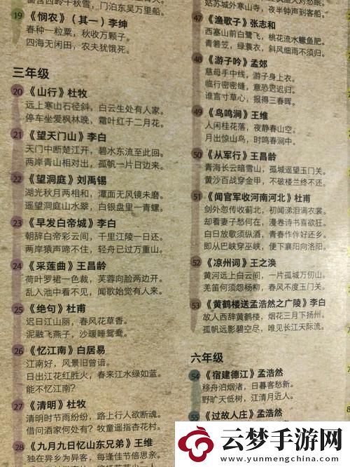 唐詩宋詞導(dǎo)航