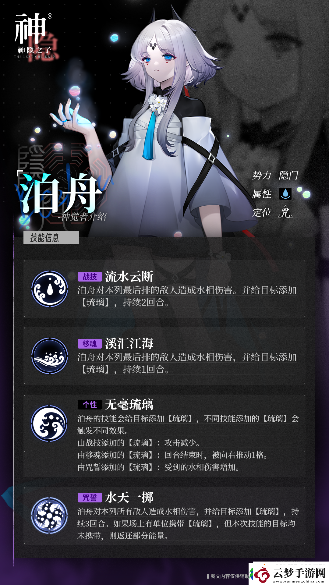 神隱之子神覺者泊舟角色圖鑒