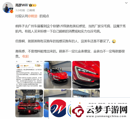 博主建議國(guó)產(chǎn)新能源暫時(shí)別碰跑車