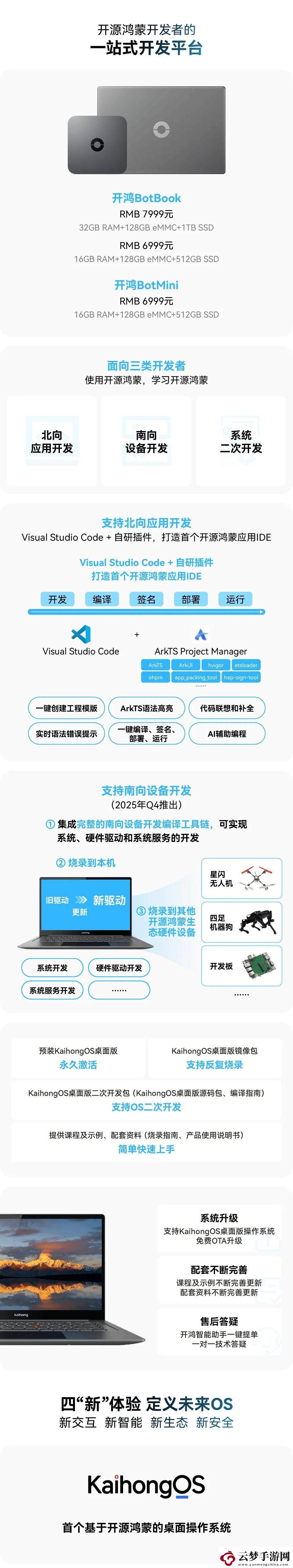開鴻Bot系列發(fā)布：全國首款開源鴻蒙開發(fā)者平臺-售價6999元起